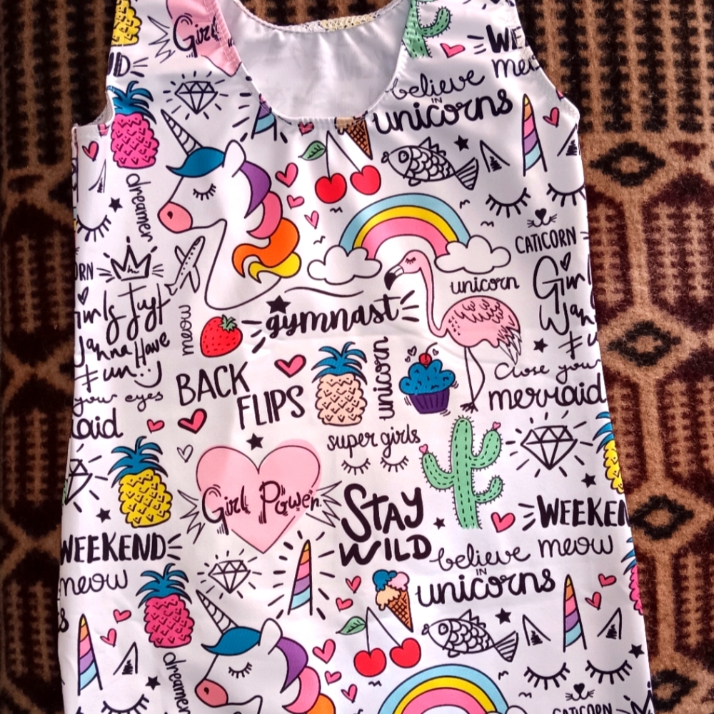 Girls romper good quality well made adorable  design.bright festive.4t multi col